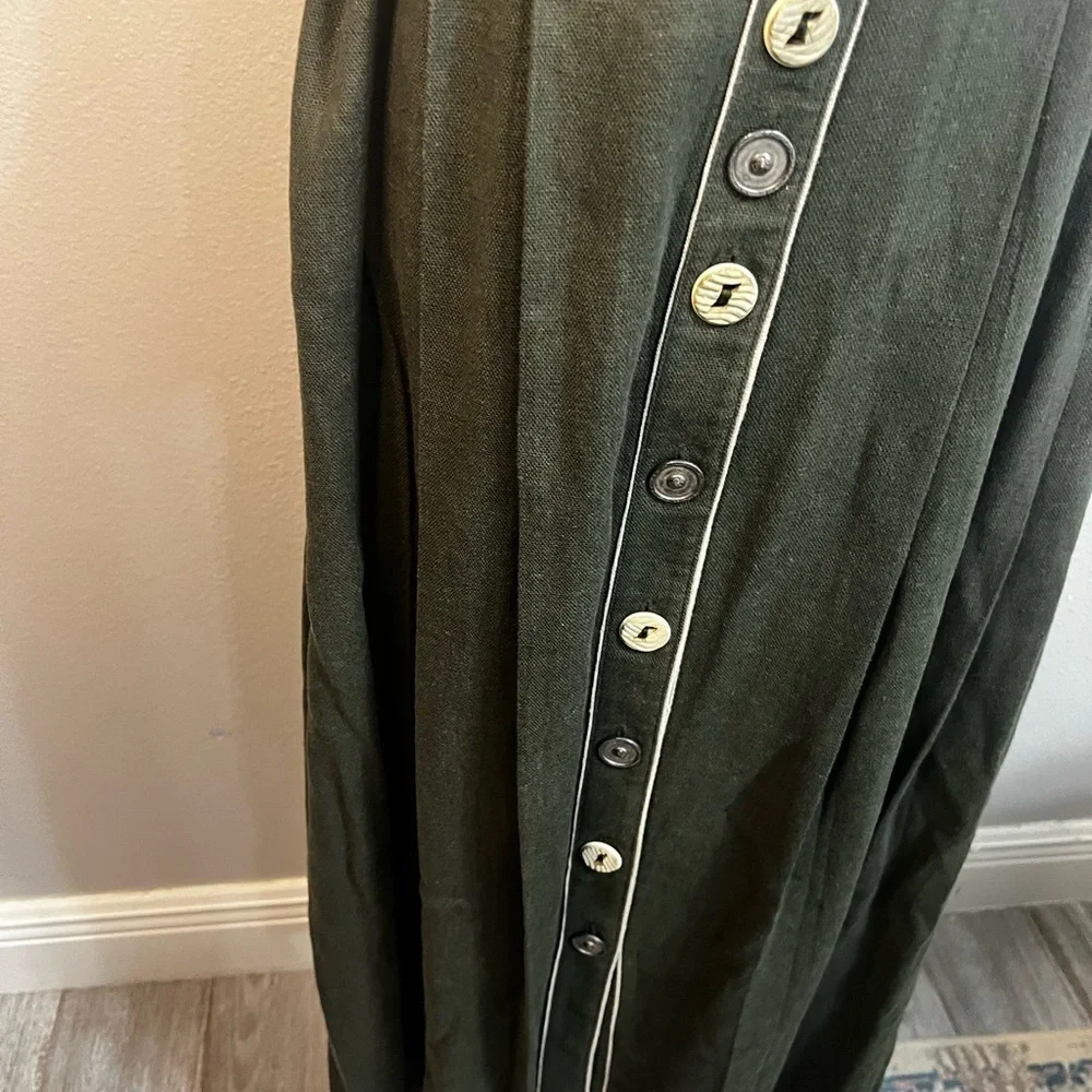 Alphorn Maxi Skirt Handmade Bead
Vintage Green Pleated Pockets elastic
Waist - Picture 10 of 15
